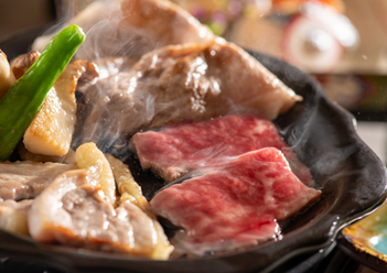 [Blessings of the Land Kaiseki] Compare the flavors of Akita brand meat and enjoy traditional food!