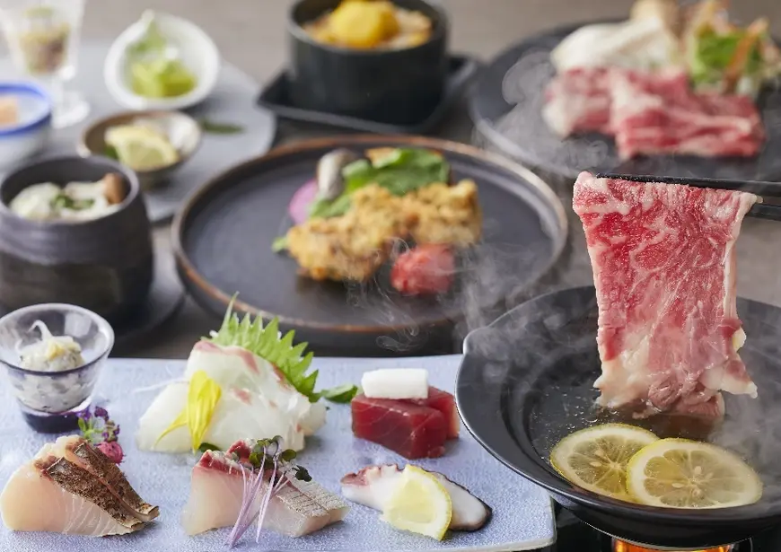 【土地の恵み会席】旬の食材をふんだんに使った会席