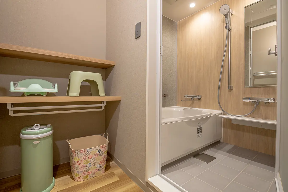 広々としたお風呂や、便利なキッズ用グッズをご用意