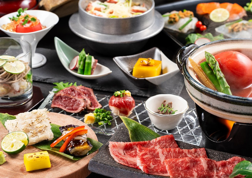 [Special Kaiseki] Taste highland vegetables, red beef, and horse sashimi♪ ``Enjoy the blessings of the season with all five senses''