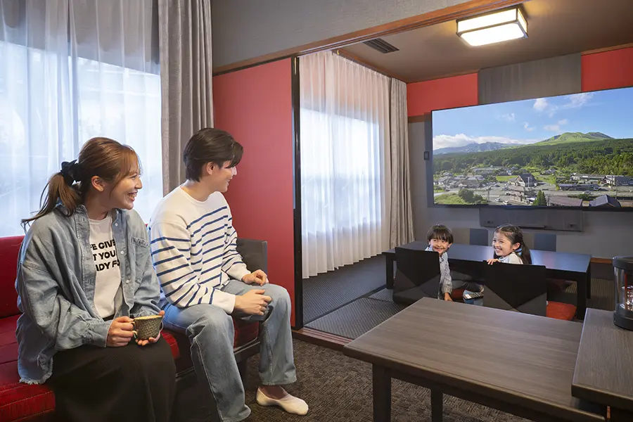 100インチのスマートテレビをご用意しております