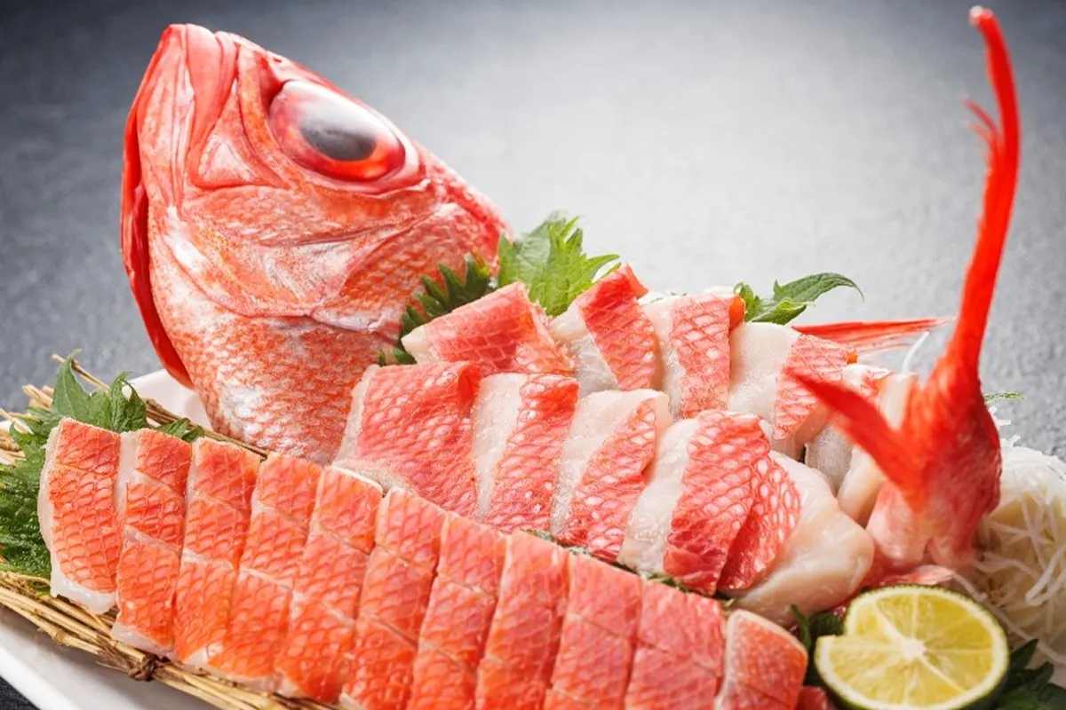 地金目鯛のお造り