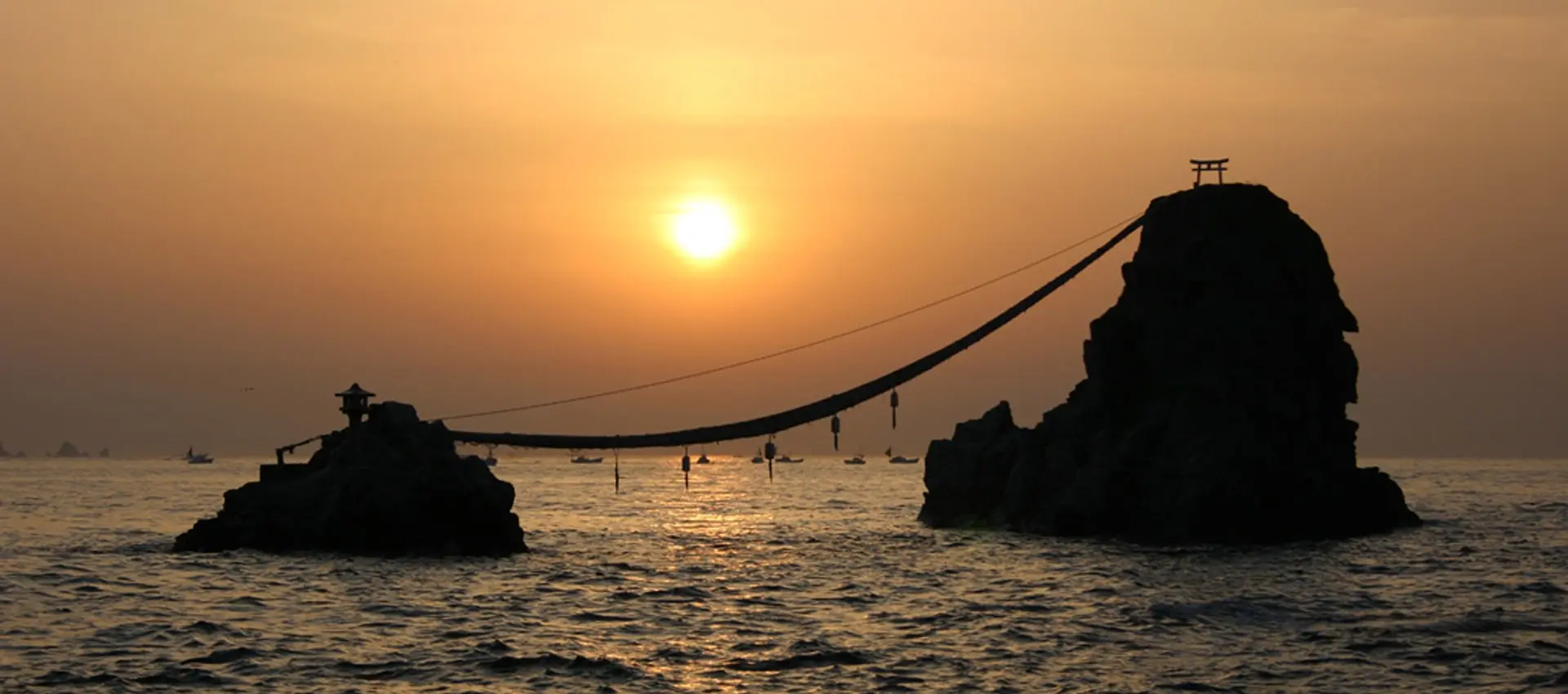The Sister Rocks of Bishagoura overlooking the sunrise