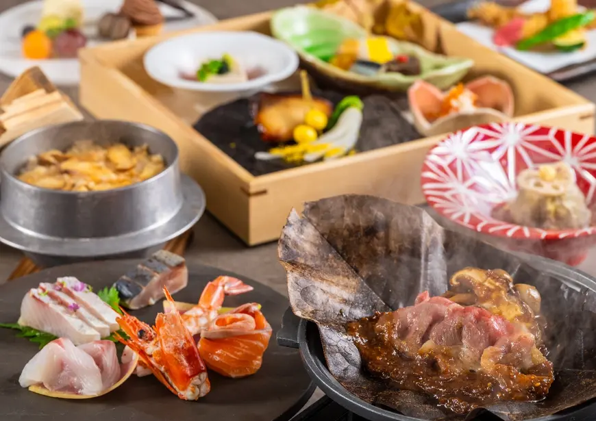 【秋季特别会席料理】在物产丰饶的秋季，品尝丰后风味。