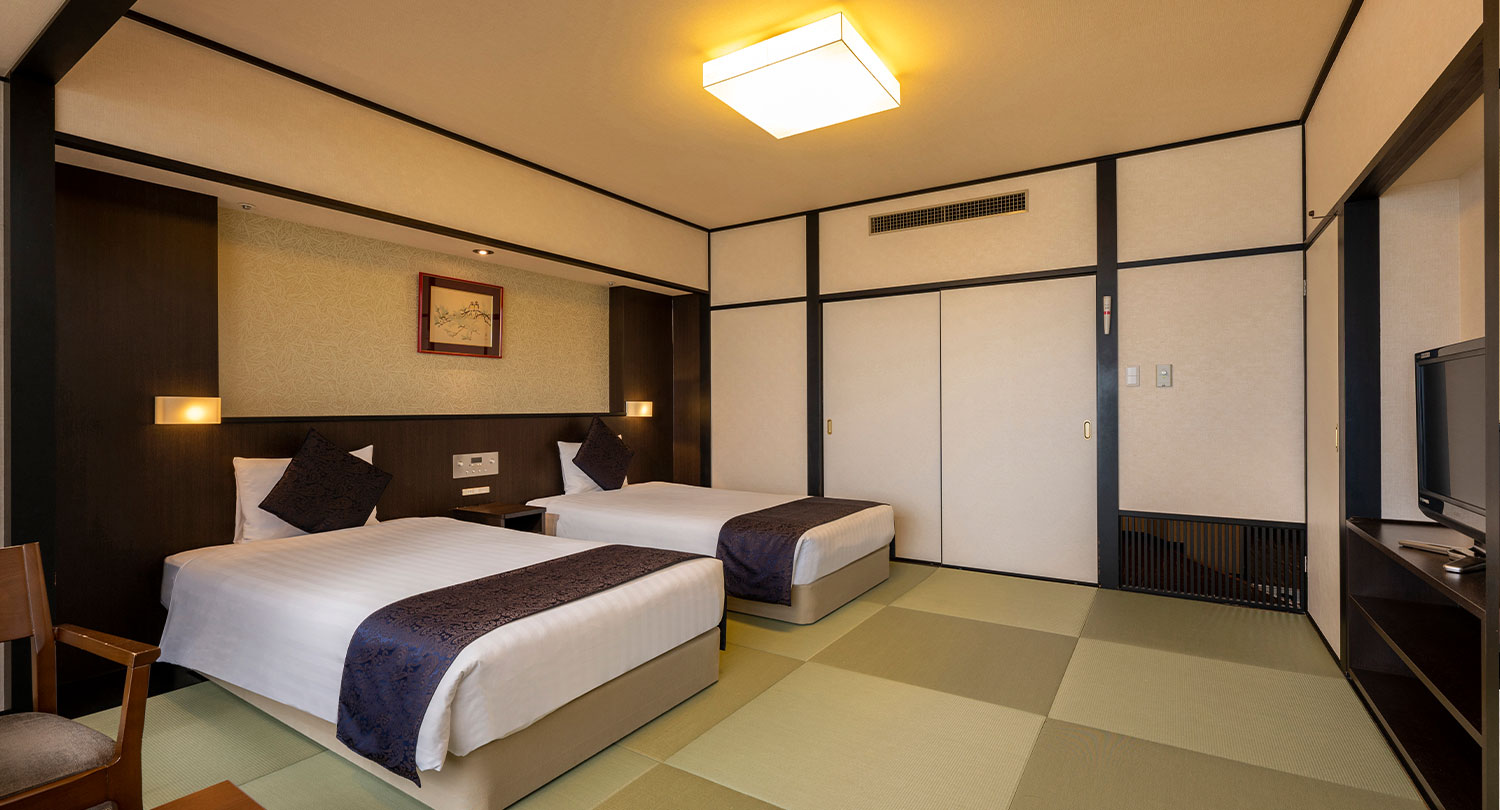 Japanese-style room with beds