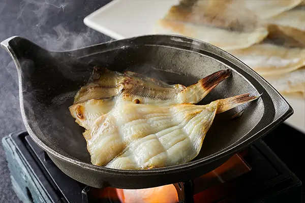 福井産カレイ陶板焼き