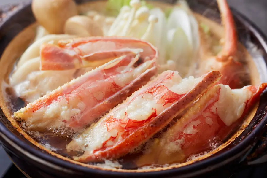[특별 가이세키] 점토 게 스키 훠궈에서 겨울 게 후쿠이 코스를 즐기세요