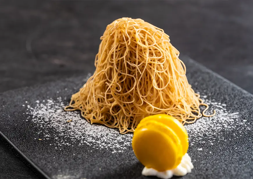 Mont Blanc à la Minuit：新鮮製作時質地細緻。
