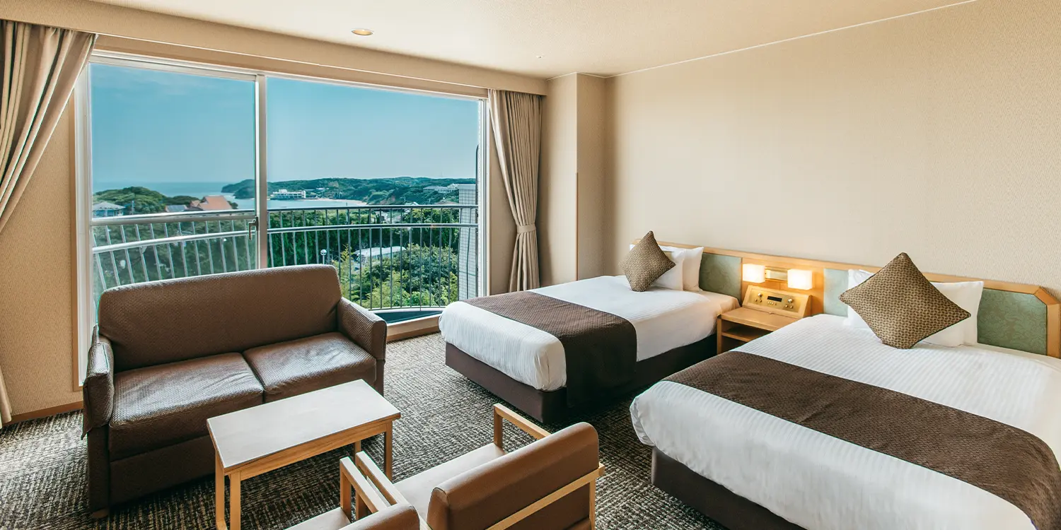 【オーシャンビュー】ツインルーム／28平米