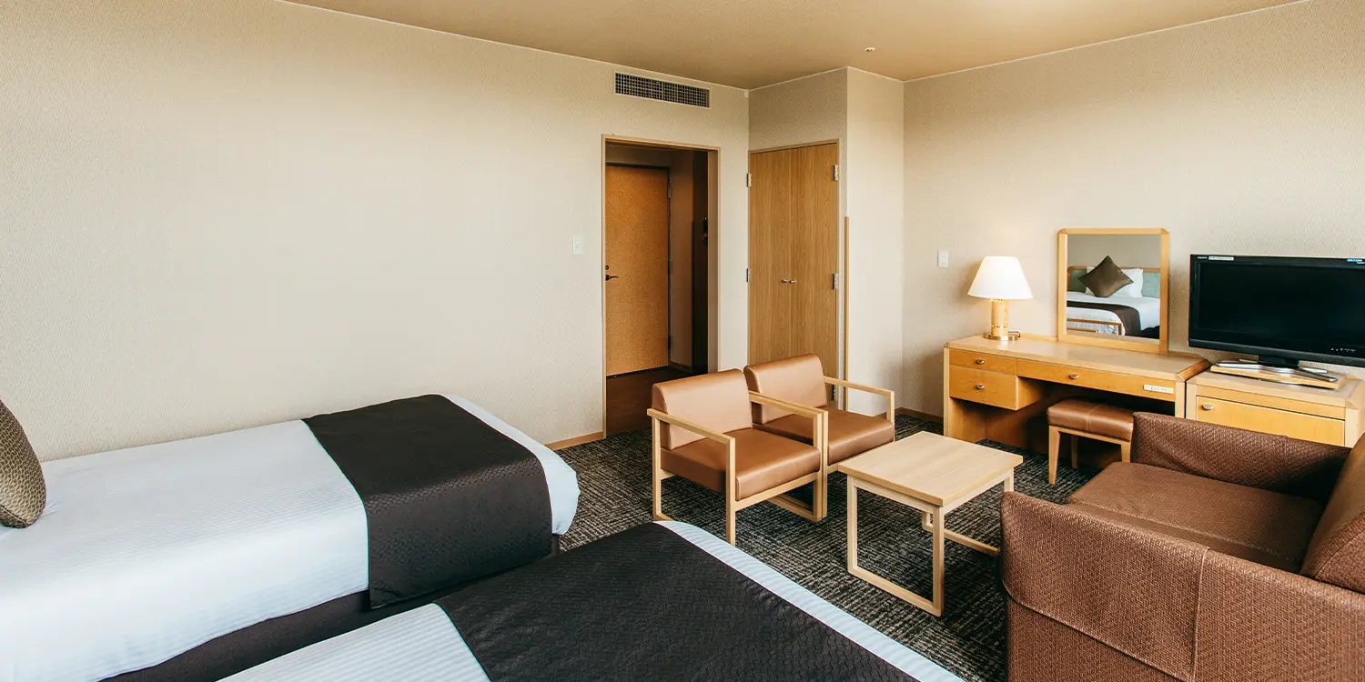 【オーシャンビュー】ツインルーム／28平米