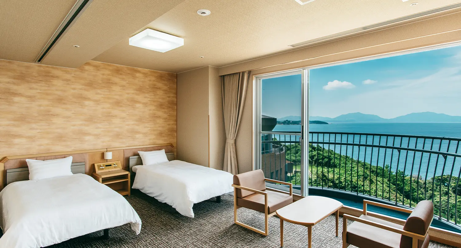 【オーシャンビュー】ツインルーム（バス付）／26平米