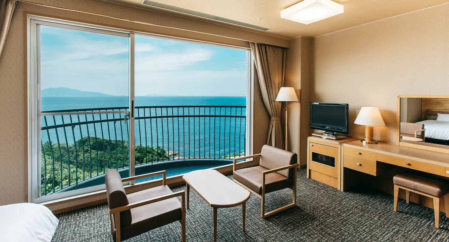 【オーシャンビュー】ツインルーム（バス付）／26平米