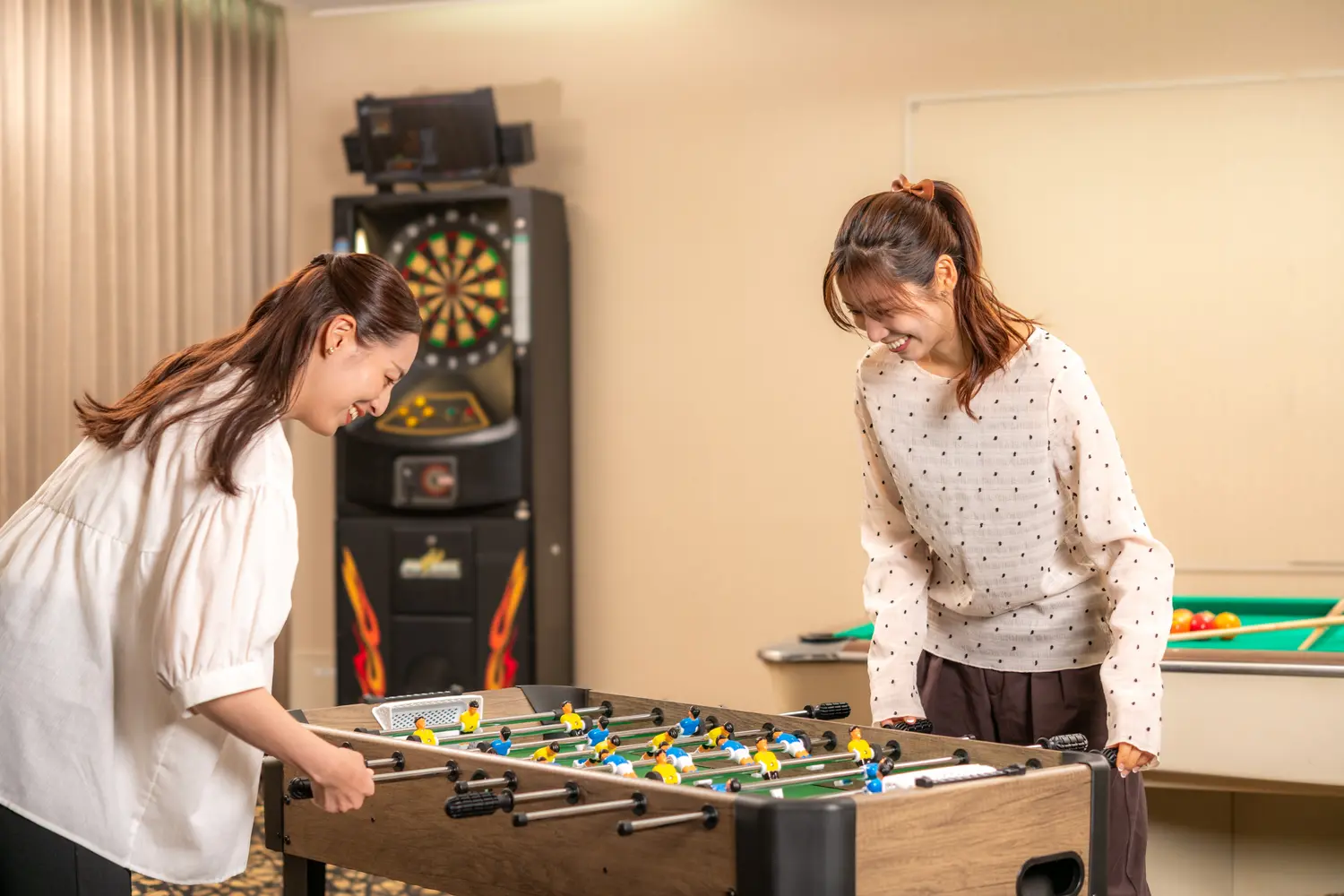 湯上がりは、みんなで楽しむアクティビティ