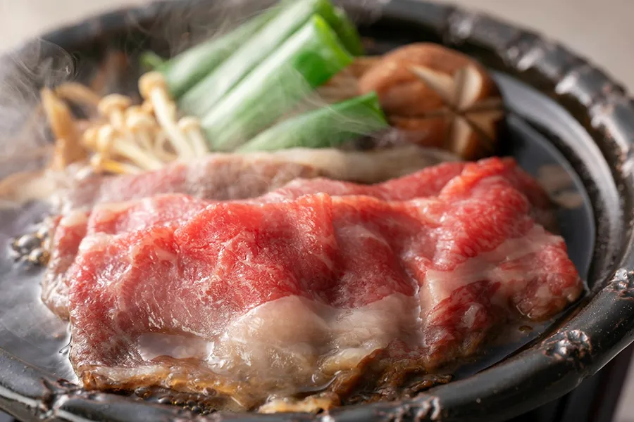 【土地の恵み会席】選べるメイン・近江牛すき焼き又は近江牛しゃぶしゃぶ