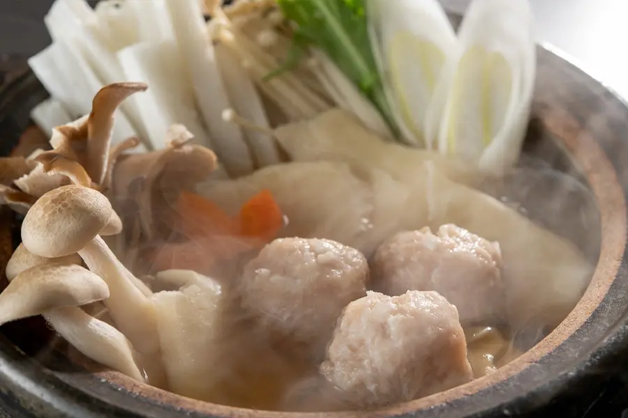【季節の会席】秋刀魚つみれ鍋といわいどり＆白金豚！海と山の秋の味わい