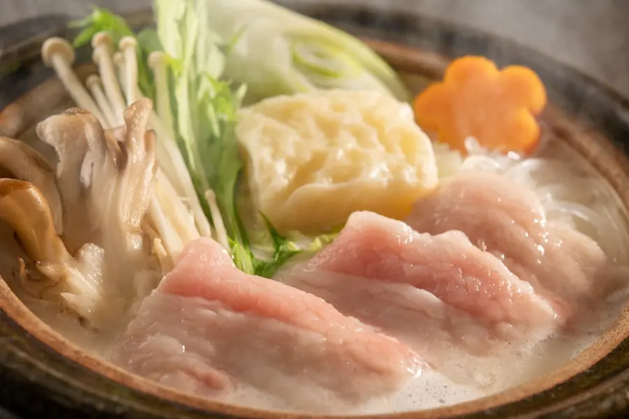【季節の会席】冬のあじわい 旬の鱈の陶板焼に白金豚の豆乳鍋！