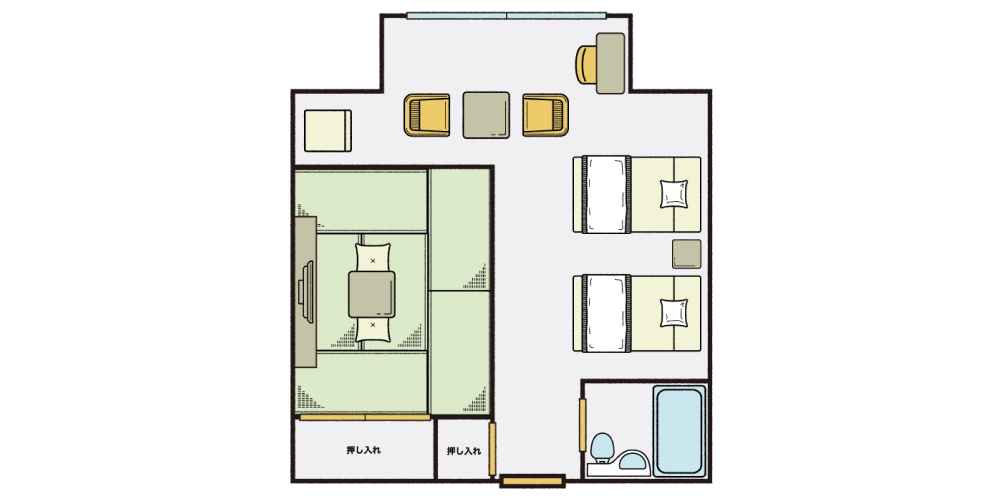 Japanese-Western-Style Room With Bath
