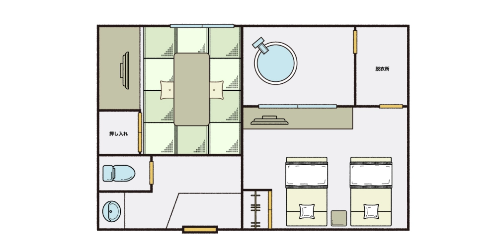 Special Japanese-Western-Style Room With Open-Air Bath