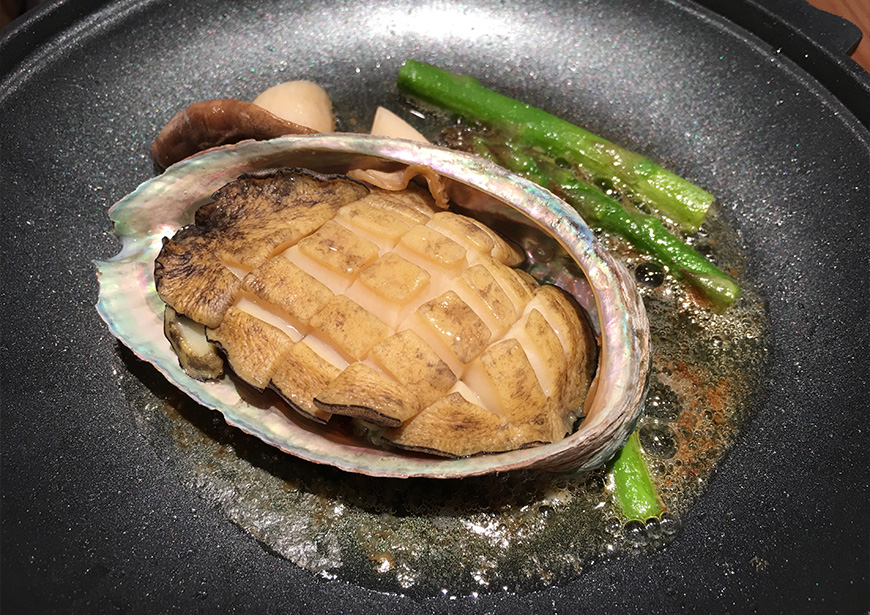 Abalone sashimi or steak