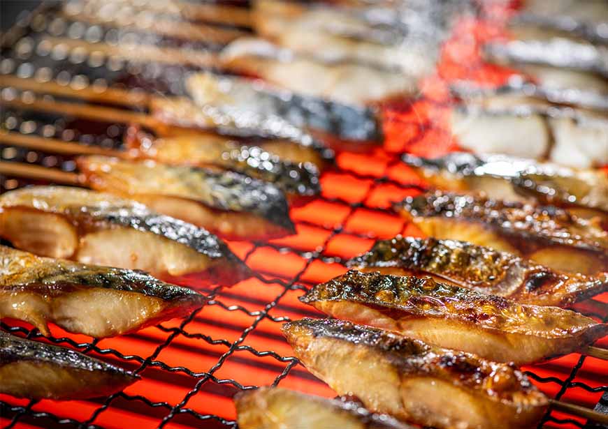 Grilled dried fish