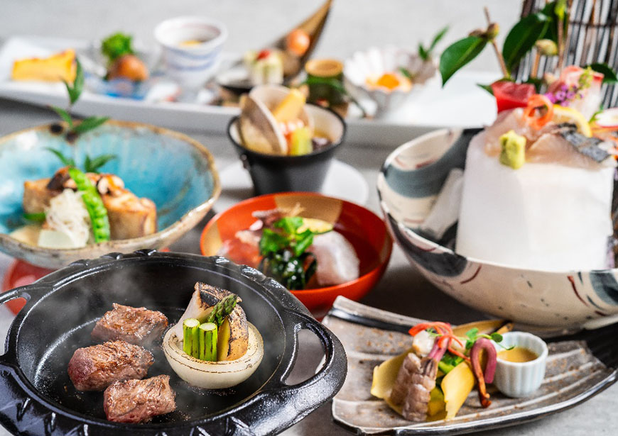 【特色懷石料理】瀨戶內海鮮橄欖牛肉宴