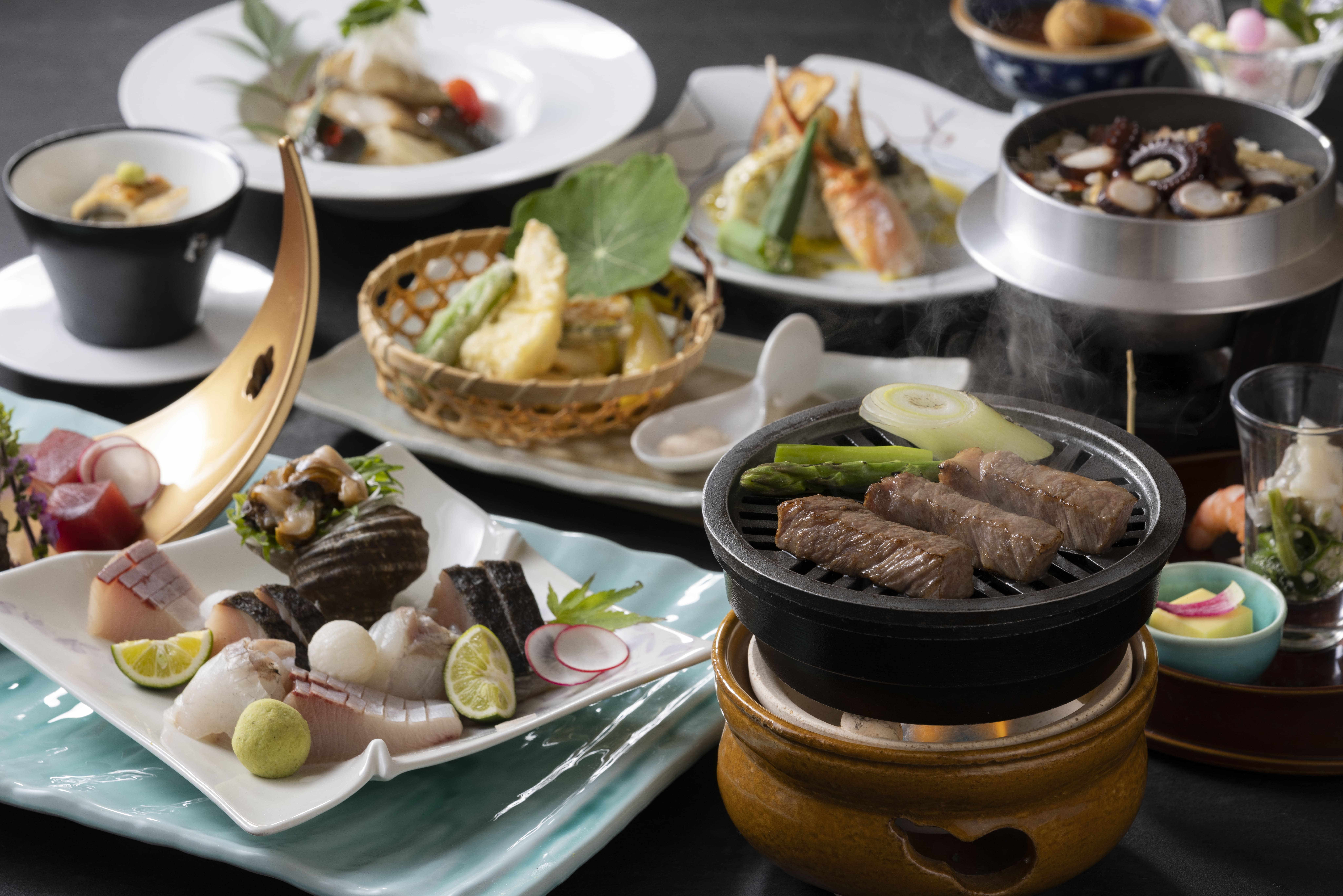 [Special Kaiseki] Setouchi Seafood and Olive Beef Feast