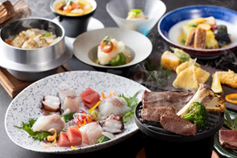 【大地之福懷石料理】品嚐贊岐的優質黑毛和牛“橄欖牛肉”