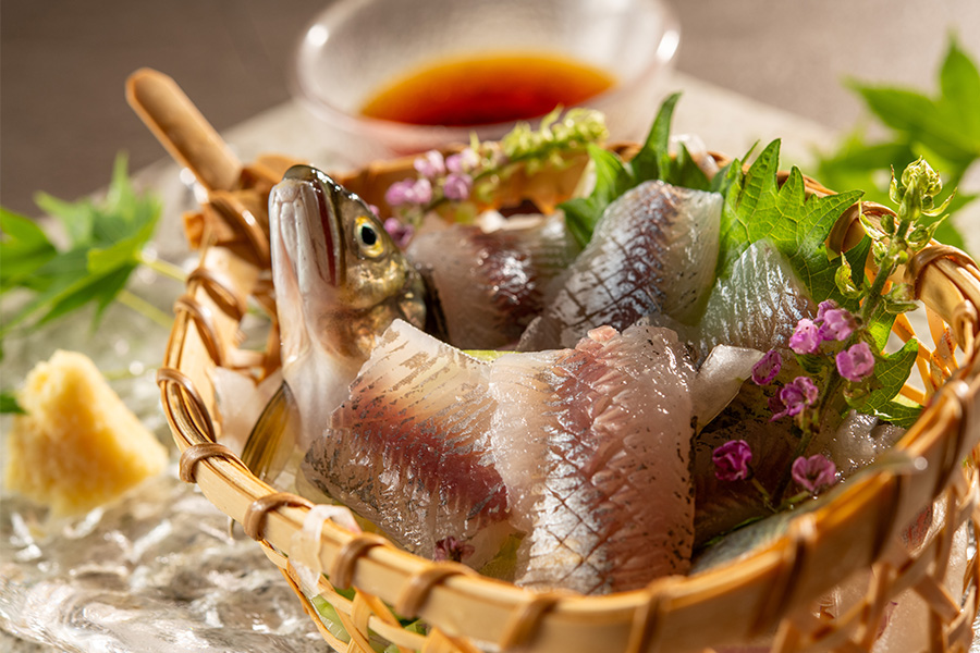 Ayu sashimi from Kitsuregawa River