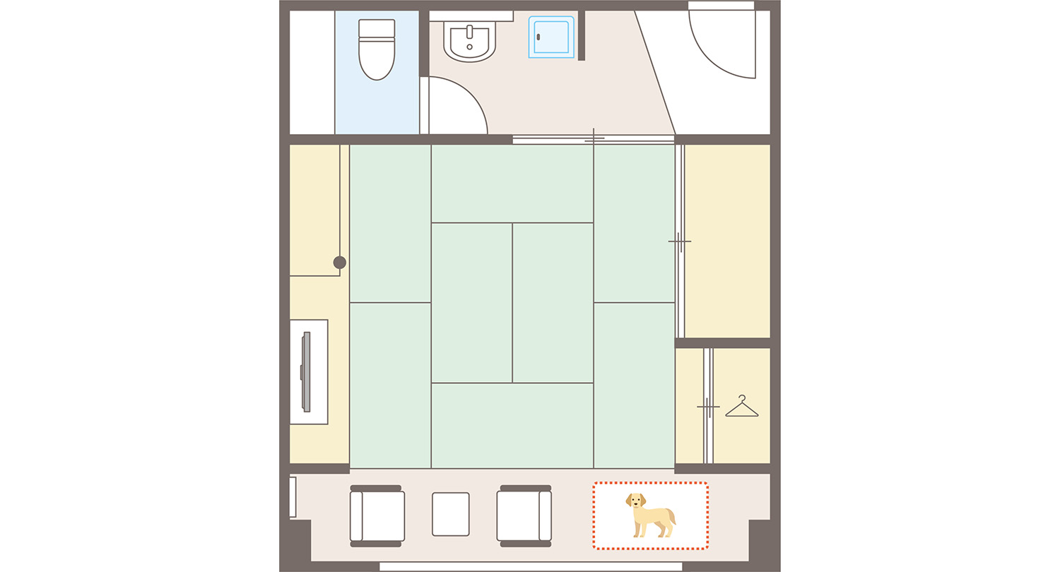 Dog room Japanese style floor plan