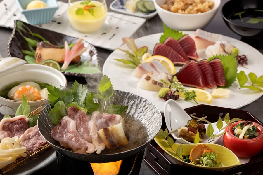 【土地の恵み会席】当館一押し！土佐の旬を味わうスタンダード冬会席