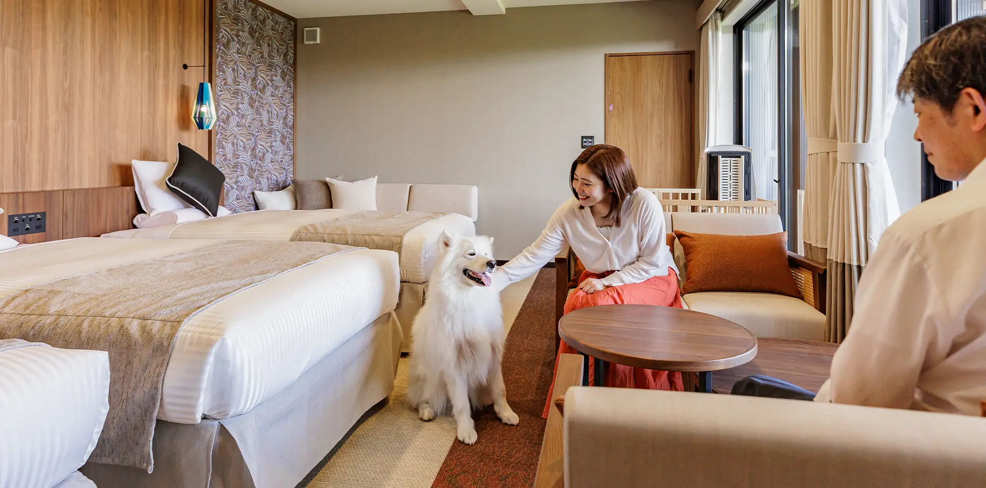 ヴィラ棟で愛犬と一緒に心安らぐ特別なひとときを