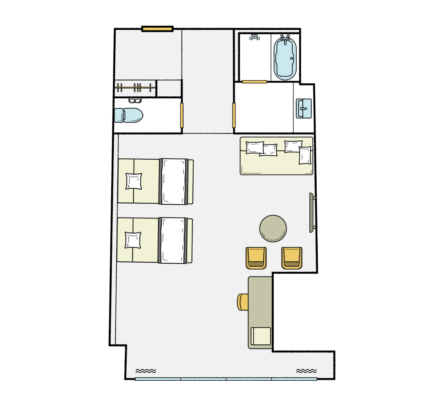 デラックスツイン（バス付）