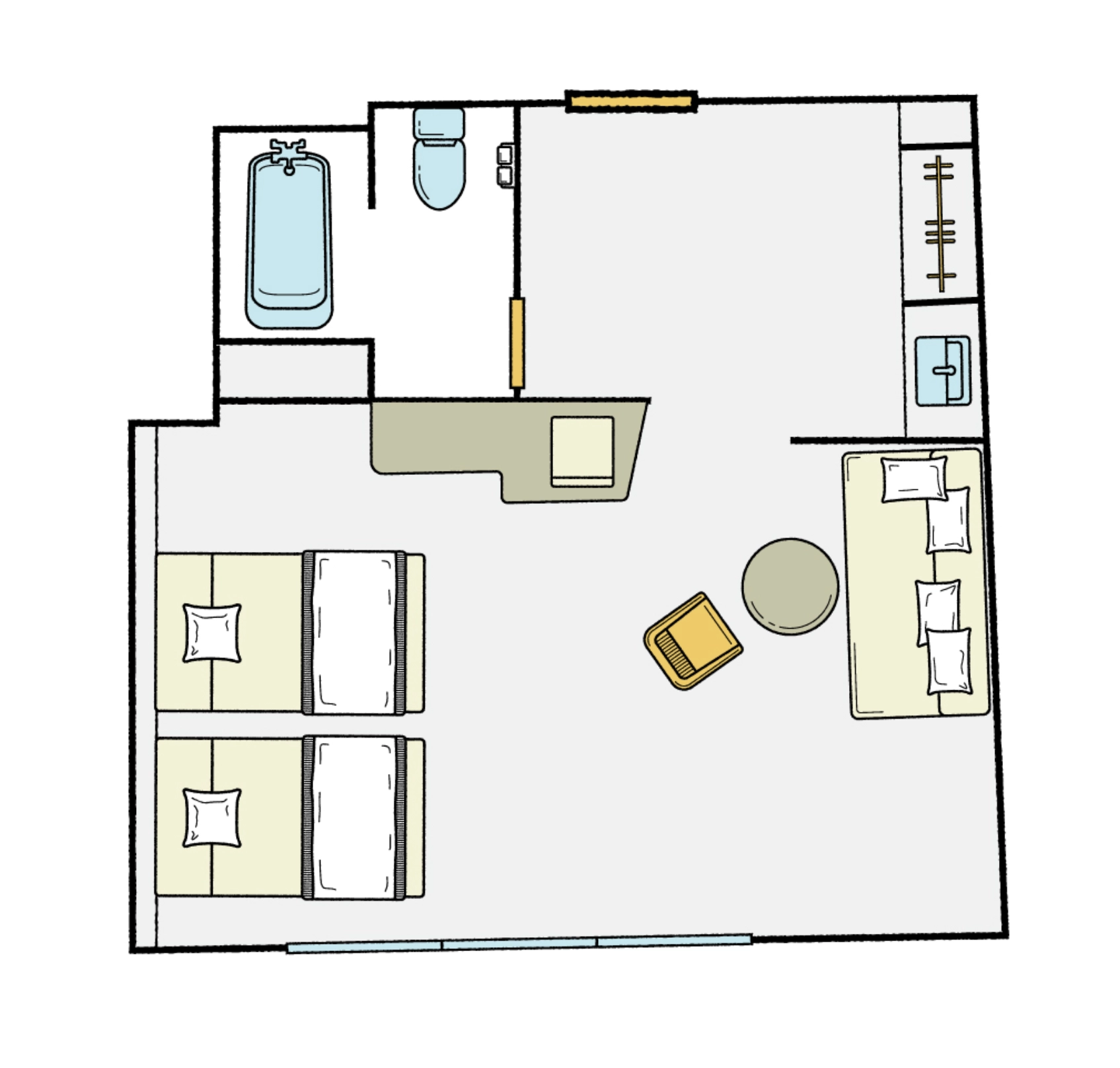 ファミリーツイン（バス付）