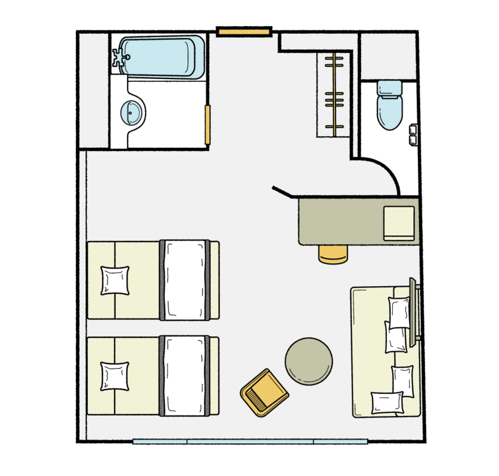 スーペリアツイン（バス付）
