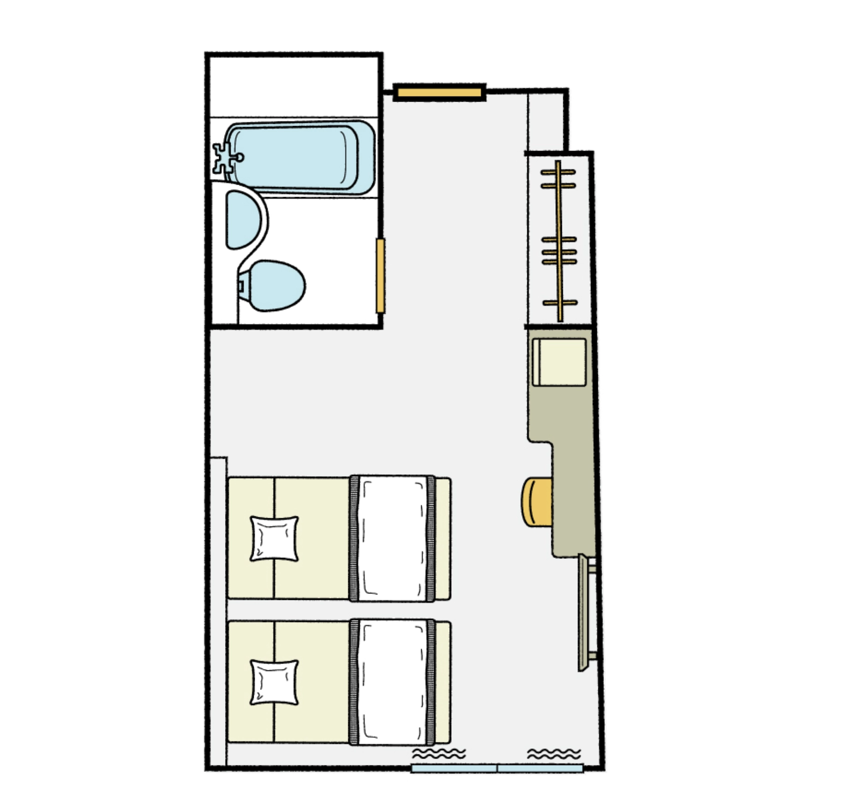 スタンダードツイン（バス付）