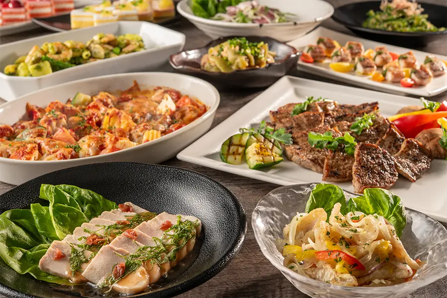Japanese and Western buffet with plenty of Gunma specialties and local cuisine