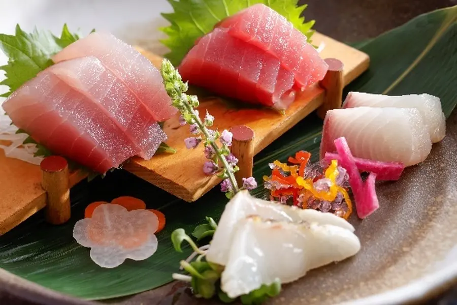 【冬の土地の恵み会席】熊野牛すき焼きと勝浦漁港鮮魚のお造り食べ比べ会席