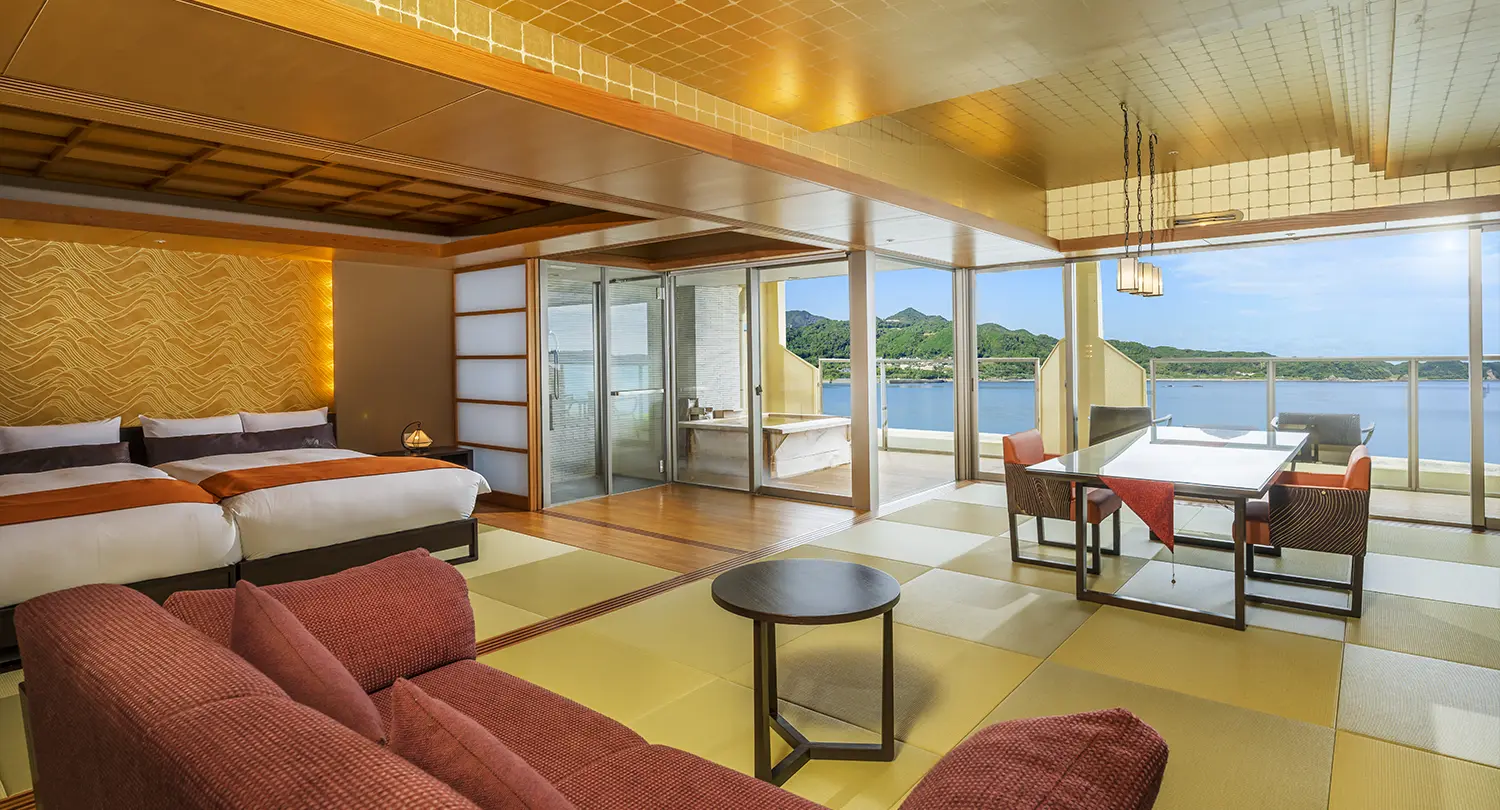 【温泉展望露天風呂付】コーナースイート（オーシャンビュー）