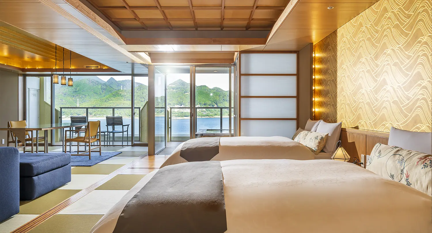 【温泉展望露天風呂付】デラックスコーナースイート（オーシャンビュー）