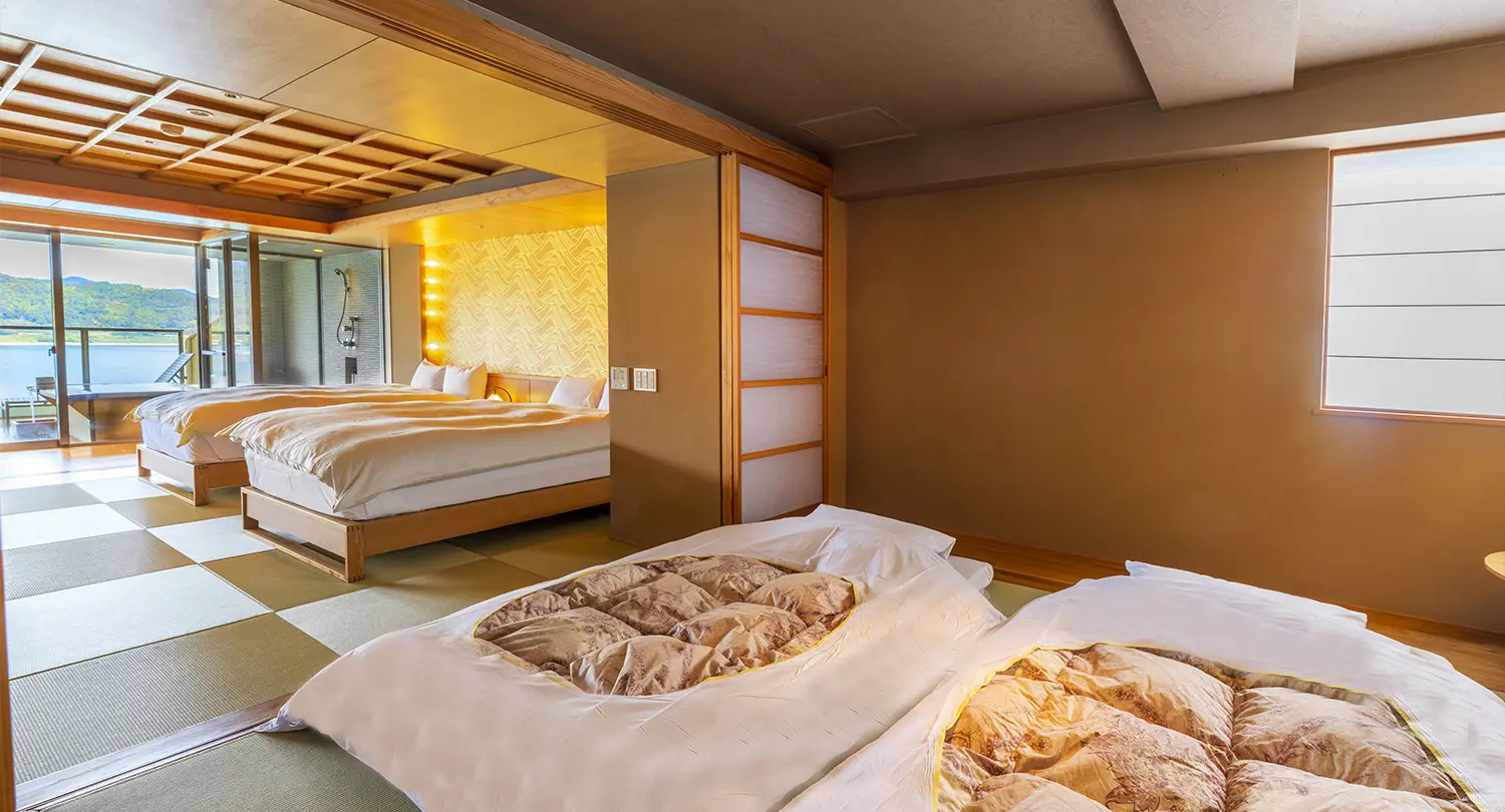 【温泉展望露天風呂付】デラックスコーナースイート（オーシャンビュー）