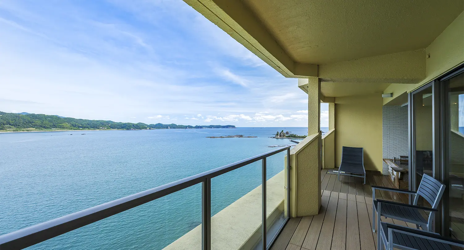 【温泉展望露天風呂付】デラックスコーナースイート（オーシャンビュー）