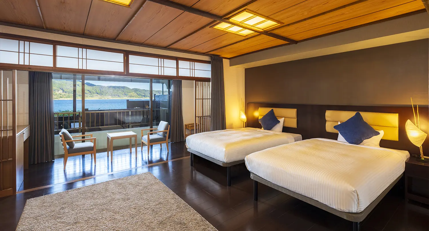 【温泉露天風呂付】デラックスツイン（オーシャンビュー）