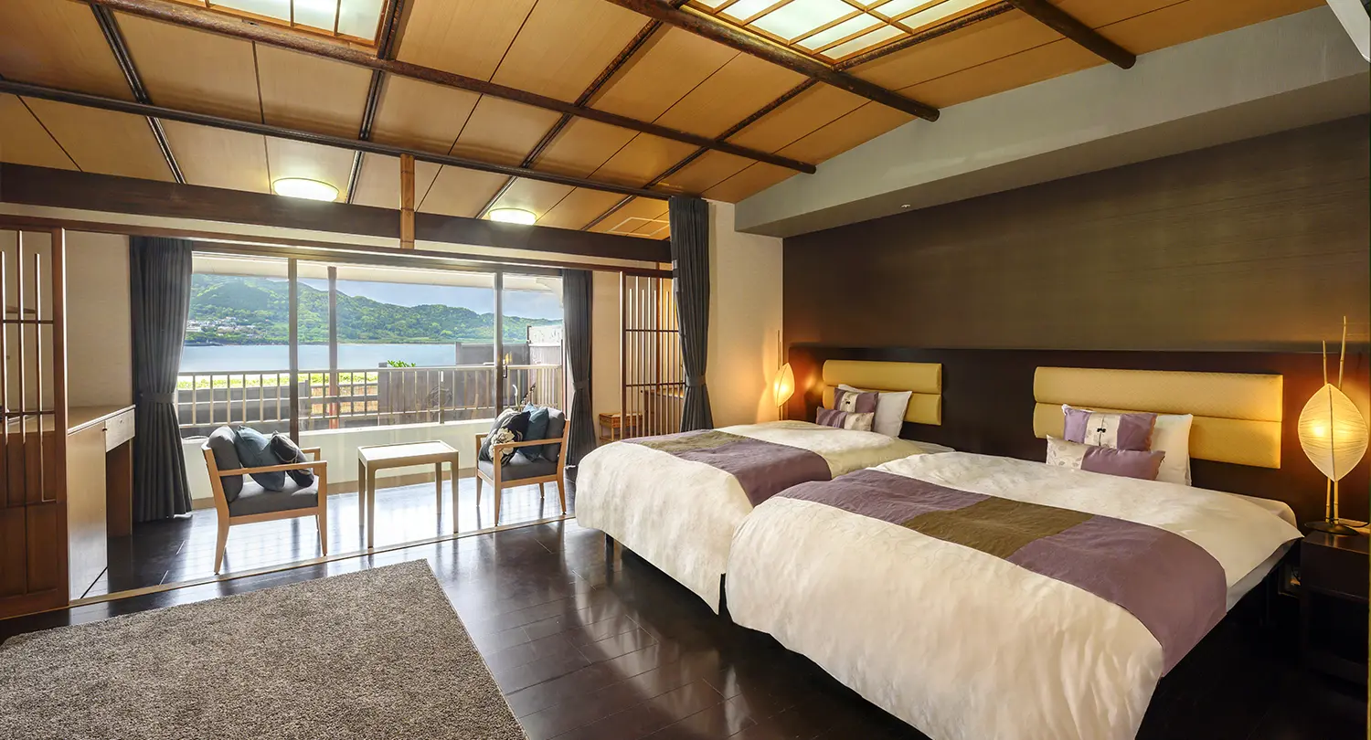 【温泉露天風呂付】デラックスツイン（オーシャンビュー）