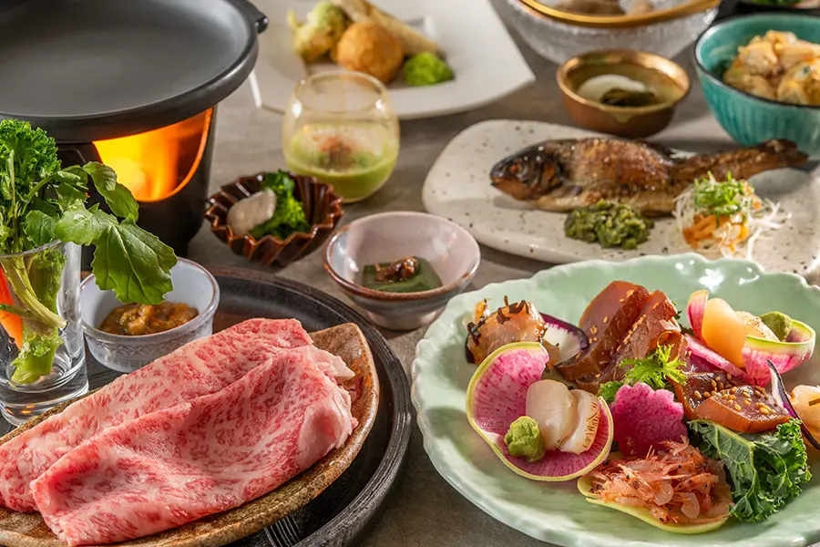 レストランの食事の写真