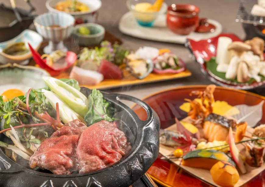 【特別会席】武州和牛すき焼き、秋を感じる焼き八寸を堪能