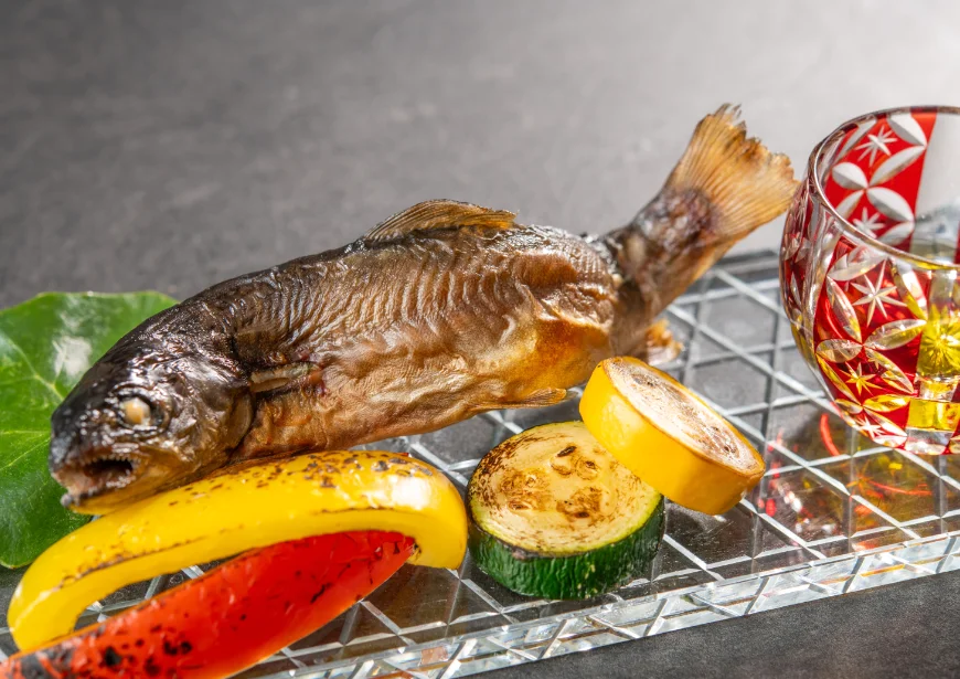 【季節の会席】合鴨モロヘイヤ鍋、岩魚オイル焼きに大満足