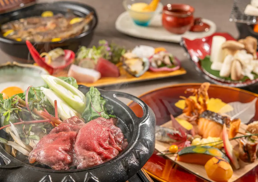 【極み会席】1日10名様限定!武州和牛すき焼きと岩魚土鍋御飯を愉しむ