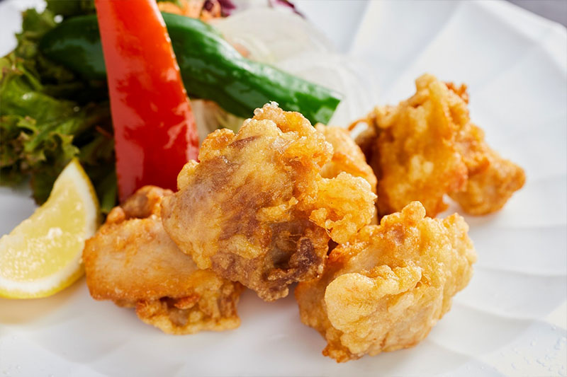 奈良の五徳味噌を使った大和肉鶏の唐揚げ