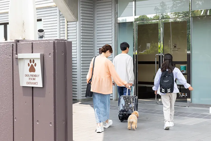 1日目 午後 ワンちゃんと一緒にチェックイン