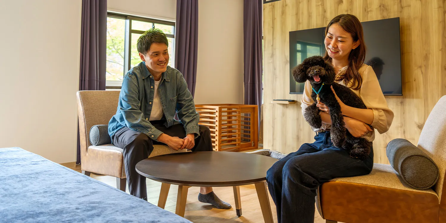 【NEW】【ドッグフレンドリールーム】ドライサウナ付きプレミアムルーム(バス付)